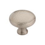 M Marcus Heritage Brass Cabinet Knob Victorian Round Hammered Design 32mm